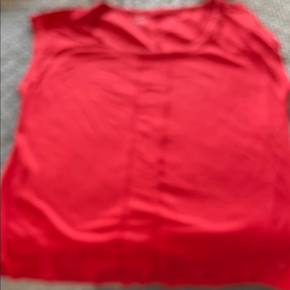 Talbots Vibrant Red Blouse